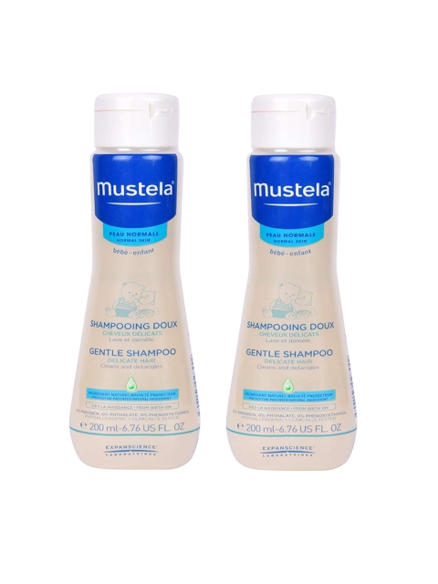Mustela Set of 2 Gentle Shampoo, 200ml, White