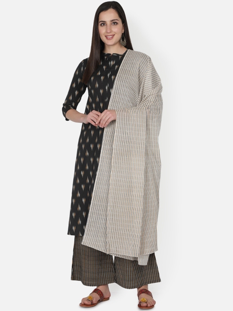 TRISHLA INDIA Women Black Ethnic Motifs Printed Panelled Pure Cotton Kurta with Palazzos & With Dupatta
TRISHLA INDIA Women Black Ethnic Motifs Printed Panelled Pure Cotton Kurta with Palazzos & With Dupatta