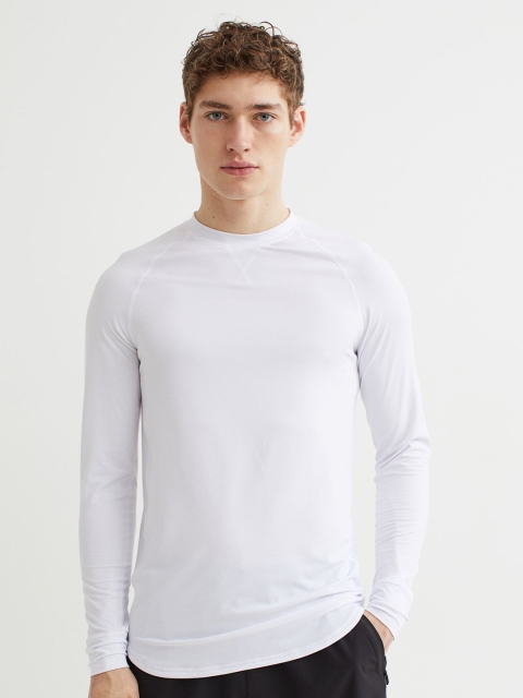 H&M Men Relaxed Fit Sports Top, White