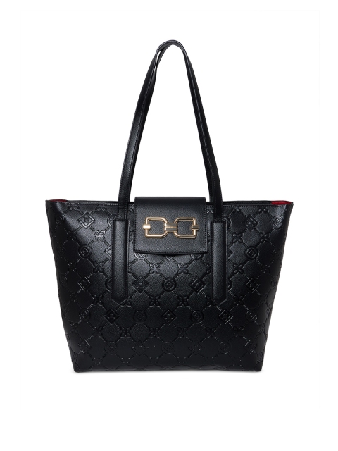 ALDO Black Textured Structured Shoulder Bag