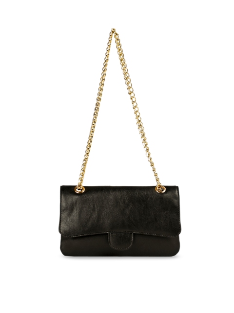 SASSAFRAS Black PU Structured Sling Bag