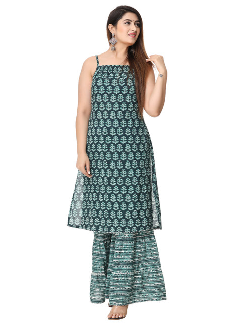 Chokhi Bandhani Women Green Floral Embroidered Empire Gotta Patti Kurti with Skirt & With Dupatta
Chokhi Bandhani Women Green Floral Embroidered Empire Gotta Patti Kurti with Skirt & With Dupatta