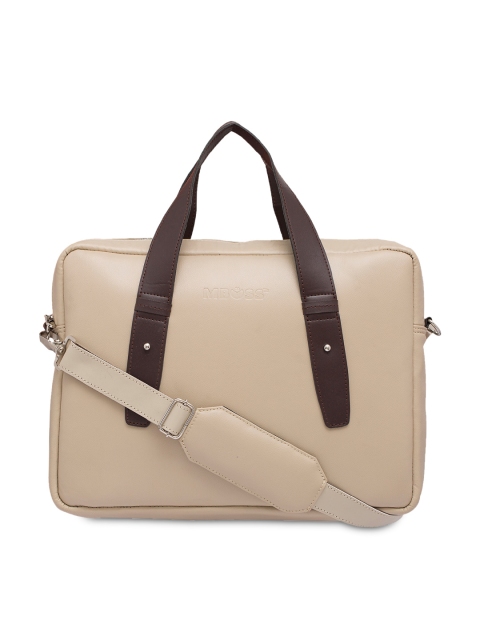 MBOSS Unisex Beige Handmade Laptop Bag