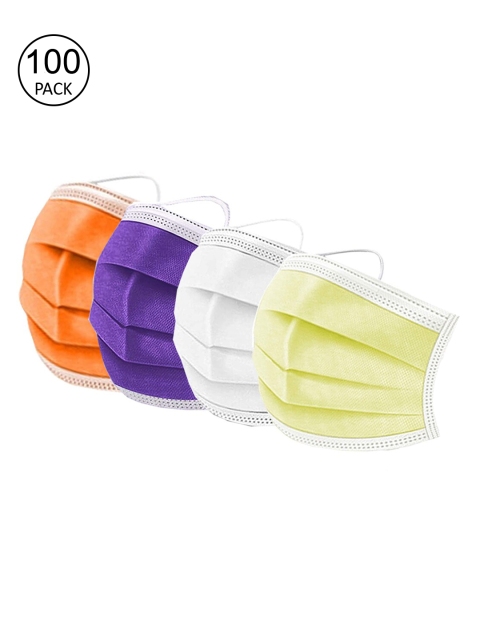Swiss Design Pack Of 100 Assorted 3-Ply Surgical Mask