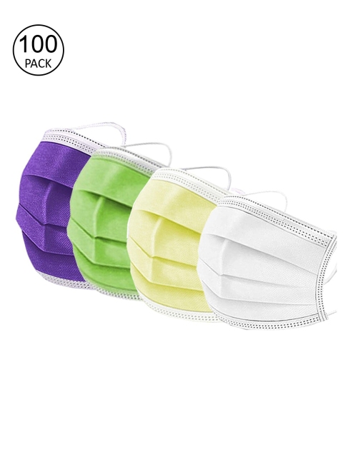 Swiss Design Pack Of 100 Assorted 3-Ply Surgical Mask