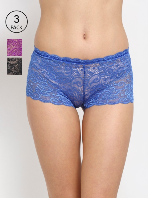 Friskers Women Set of 3 Self Design Lace Cotton Hipster Briefs O-330-01-05-16-S, Black
Friskers Women Set of 3 Self Design Lace Cotton Hipster Briefs O-330-01-05-16-S, Black