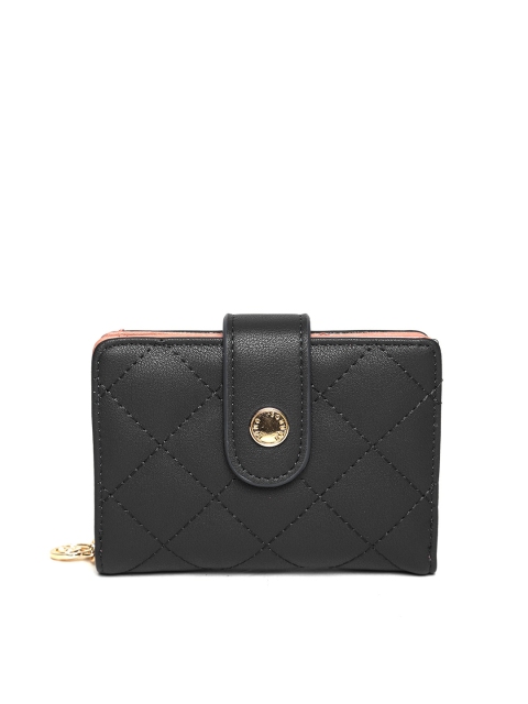 Lino Perros Women Black Quilted Wallet