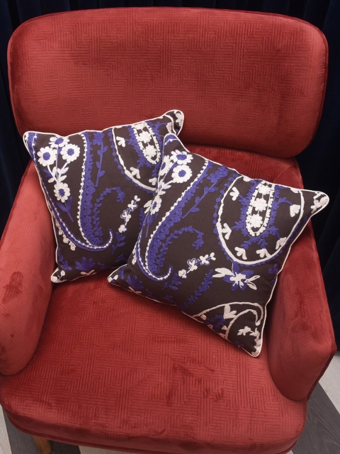 Dreams Brown & Violet Set of 2 Ethnic Motifs Embroidered Cotton Square Cushion Covers
Dreams Brown & Violet Set of 2 Ethnic Motifs Embroidered Cotton Square Cushion Covers