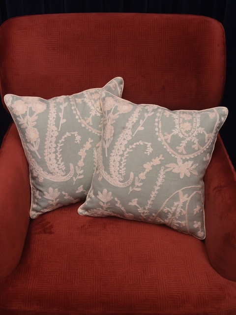 Dreams Teal Blue & Beige Set of 2 Ethnic Motifs Embroidered Cotton Square Cushion Covers
Dreams Teal Blue & Beige Set of 2 Ethnic Motifs Embroidered Cotton Square Cushion Covers