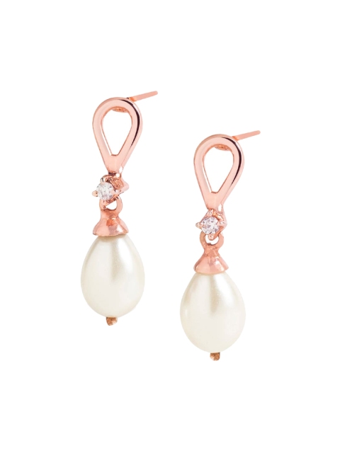 Mikoto by FableStreet Rose-Gold Plated Sterling Silver Zircon Studded Drop Earrings
Mikoto by FableStreet Rose-Gold Plated Sterling Silver Zircon Studded Drop Earrings