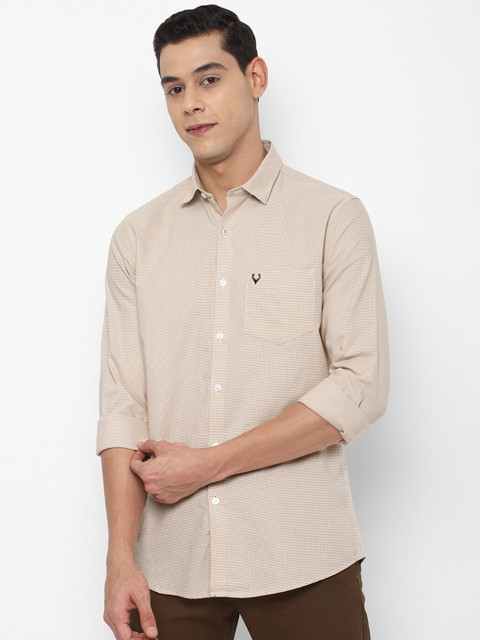 Allen Solly Men Beige Self Design Textured Slim Fit Cotton Casual Shirt
Allen Solly Men Beige Self Design Textured Slim Fit Cotton Casual Shirt