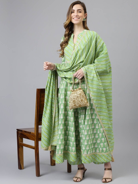Khushal K Women Green Ethnic Motifs Printed Gotta Patti Kurta with Trousers & Dupatta
Khushal K Women Green Ethnic Motifs Printed Gotta Patti Kurta with Trousers & Dupatta