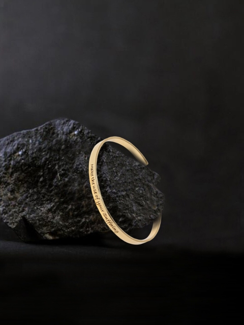 LYKKEIN Women Gold-Plated Cuff Bracelet