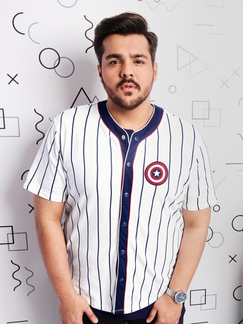 The Souled Store Men White Comfort Printed Casual Shirt