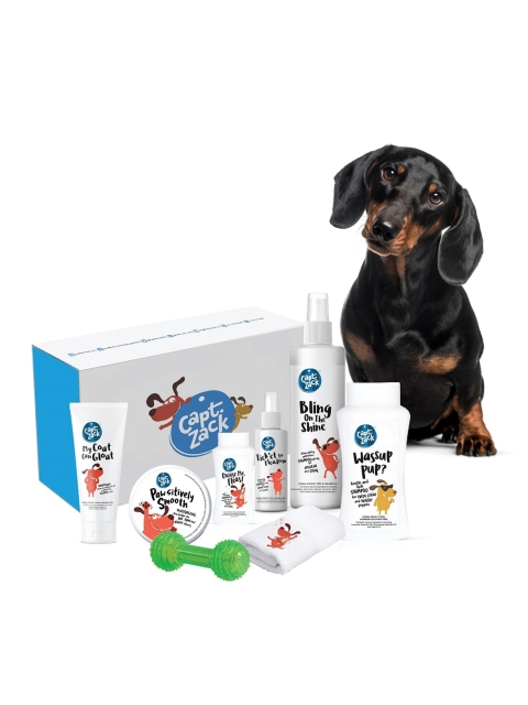 Captain Zack The Dachshund Groom Box - Ultimate 8-in-1 Head-to-Paw Groom-Kit, White
Captain Zack The Dachshund Groom Box - Ultimate 8-in-1 Head-to-Paw Groom-Kit, White