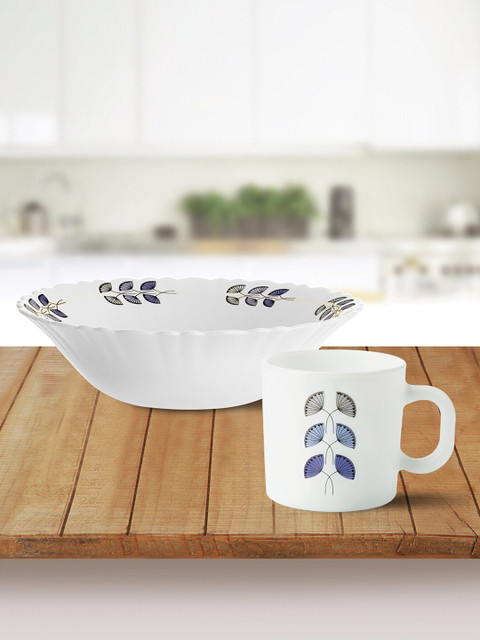 Larah by BOROSIL Fluted Floret 5 Pieces Floral Printed Opalware Glossy Bowl With Mugs, White
Larah by BOROSIL Fluted Floret 5 Pieces Floral Printed Opalware Glossy Bowl With Mugs, White