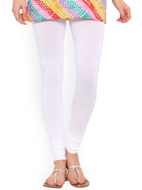 De Moza White Churidar Leggings