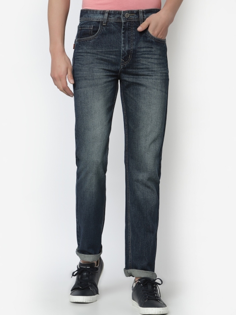 FEVER Men Blue Heavy Fade Pure Cotton Jeans