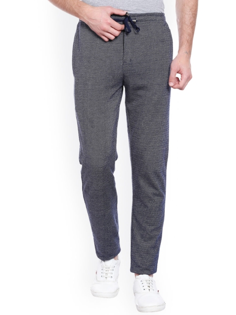 AVOQ Navy Smart Fit Track Pants, Navy blue