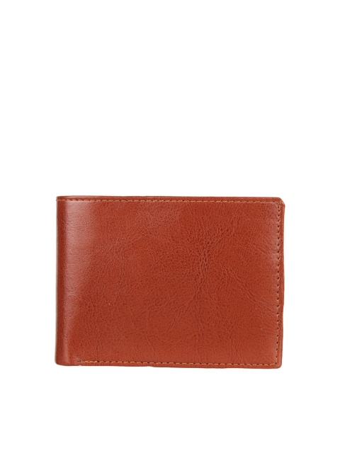 Swiss Design Men Brown PU Two Fold Wallet