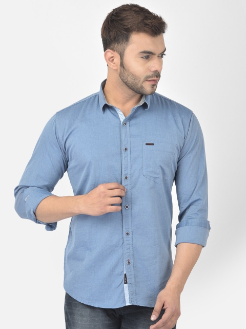 COBB Men Blue Relaxed Slim Fit Casual Shirt
