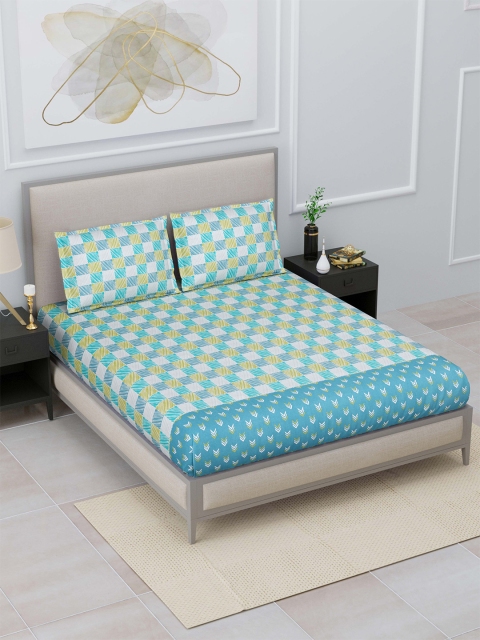 Home Fresh Blue & White Pure Cotton Printed 120 TC King Bedsheet With 2 Pillow Covers
Home Fresh Blue & White Pure Cotton Printed 120 TC King Bedsheet With 2 Pillow Covers