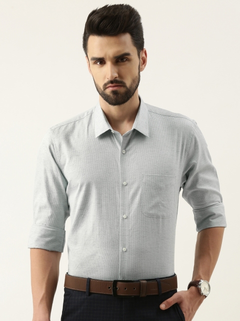 Peter England Men Mint Green Slim Fit Textured Opaque Self Design Pure Cotton Formal Shirt
Peter England Men Mint Green Slim Fit Textured Opaque Self Design Pure Cotton Formal Shirt