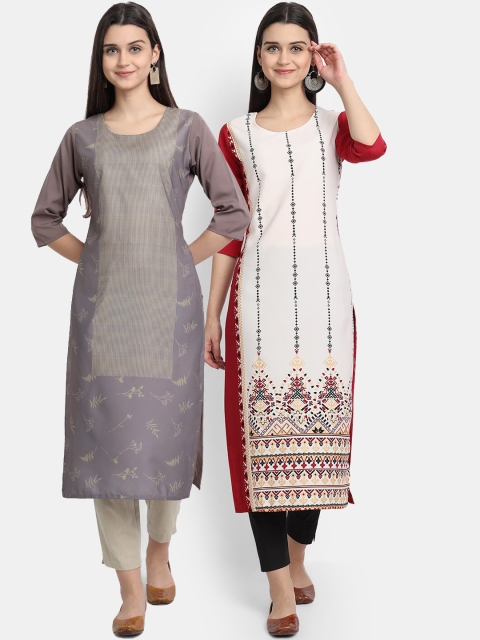 Ethnic basket Women Multicoloured Geometric Printed Cold-Shoulder Sleeves Crepe Kurta, Multi
Ethnic basket Women Multicoloured Geometric Printed Cold-Shoulder Sleeves Crepe Kurta, Multi
