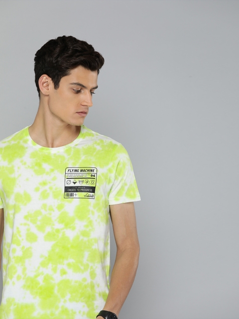 Flying Machine Men Green & White Tie and Dye Printed Slim Fit Pure Cotton Casual T-shirt
Flying Machine Men Green & White Tie and Dye Printed Slim Fit Pure Cotton Casual T-shirt