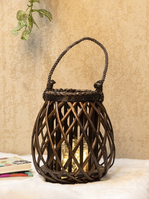 MARKET99 Brown Lantern Candle Holder