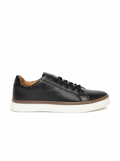 United Colors of Benetton Men Black Solid Sneakers