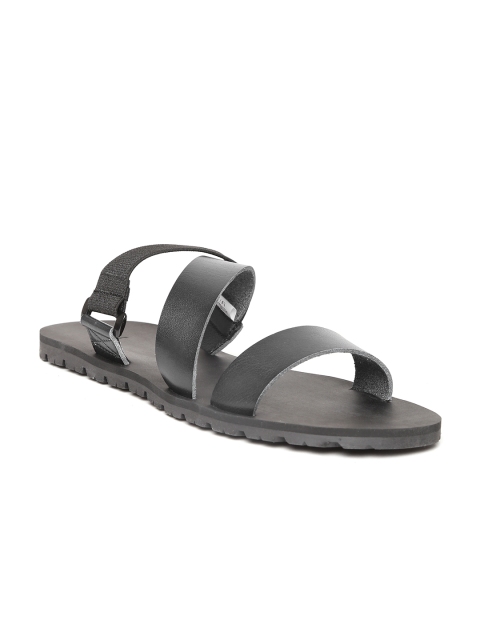 United Colors of Benetton Men Black Sandals