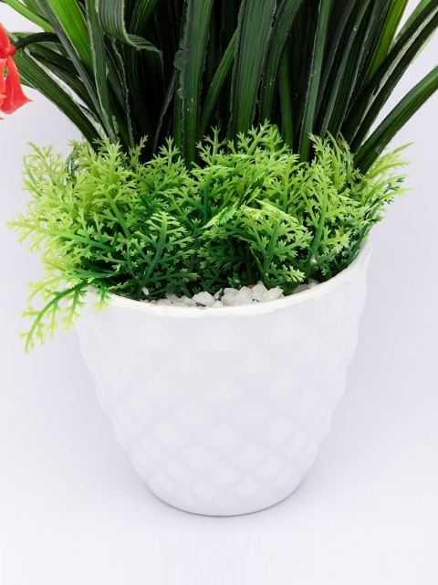 MARKET99 Orange & Green Cherry & Yucca Artificial Bonsai Flower