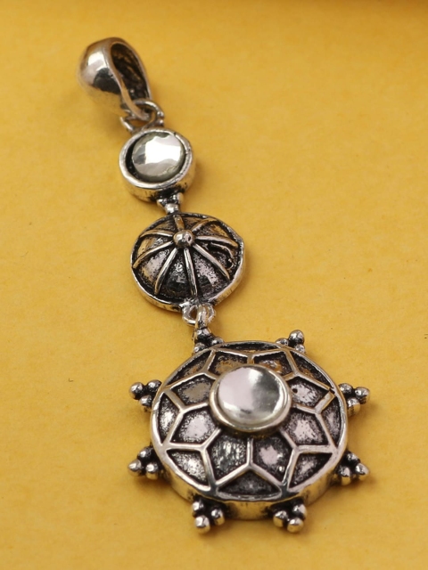 Silgo Silver-Plated Quartz-Studded Pendant