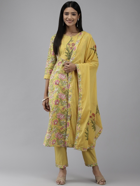 Yufta Women Yellow Ethnic Motifs Printed Gotta Patti Pure Cotton Kurta with Palazzos & With Dupatta
Yufta Women Yellow Ethnic Motifs Printed Gotta Patti Pure Cotton Kurta with Palazzos & With Dupatta