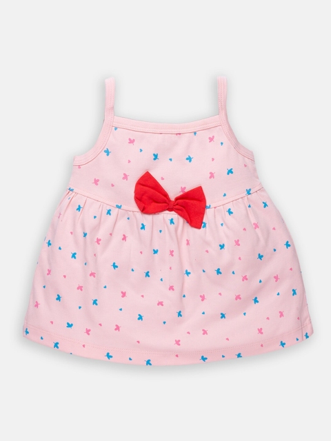 AMUL Kandyfloss Pink & Blue A-Line Dress