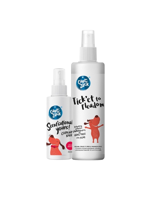 Captain Zack Ticket to Fleadom Dry Shampoo 250ML&Scentsationally Yours Cologne Spray 100ML, White
Captain Zack Ticket to Fleadom Dry Shampoo 250ML&Scentsationally Yours Cologne Spray 100ML, White
