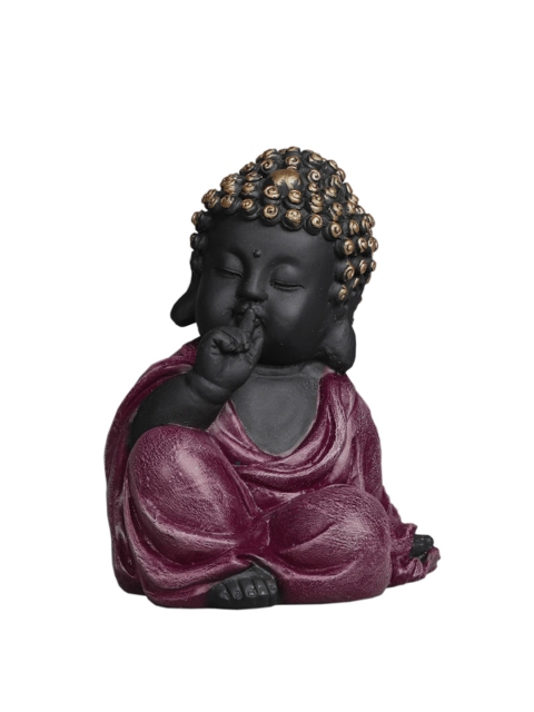 TANSHA QUO Black Polyresin Buddha Decorative Showpiece