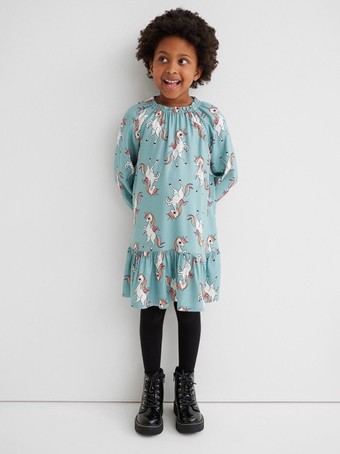 H&M Turquoise Blue Double-weave Dress