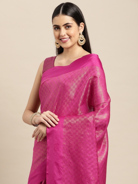 Pothys Pink & Golden Woven Design Saree