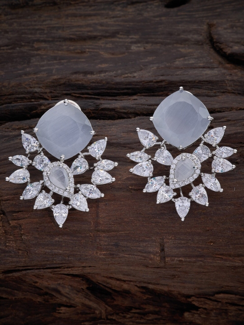 Kushal's Fashion Jewellery Rhodium-Plated CZ Studded Diamond Shaped Studs Earrings, Silver
Kushal's Fashion Jewellery Rhodium-Plated CZ Studded Diamond Shaped Studs Earrings, Silver