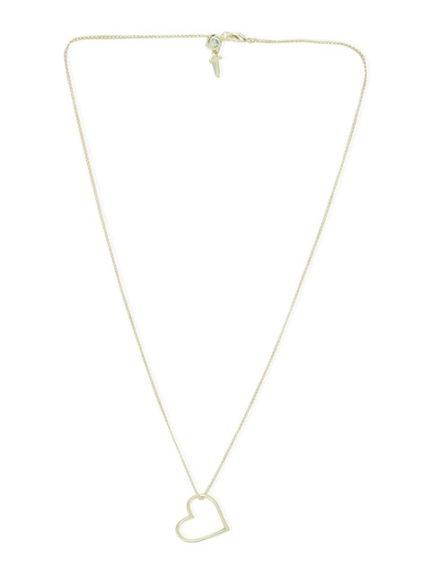 Ted Baker Copper-Plated Gold-Toned Heart Pendant With Chain 
Ted Baker Copper-Plated Gold-Toned Heart Pendant With Chain