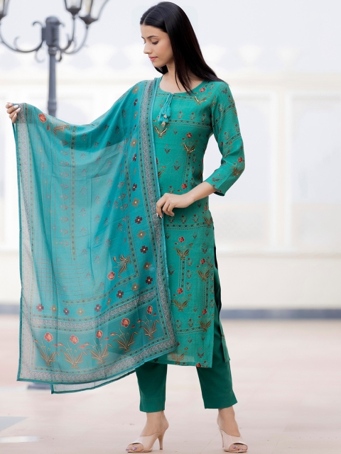 KAAJH Women Green Ethnic Motifs Printed Sequinned Kurta with Trousers & With Dupatta
KAAJH Women Green Ethnic Motifs Printed Sequinned Kurta with Trousers & With Dupatta