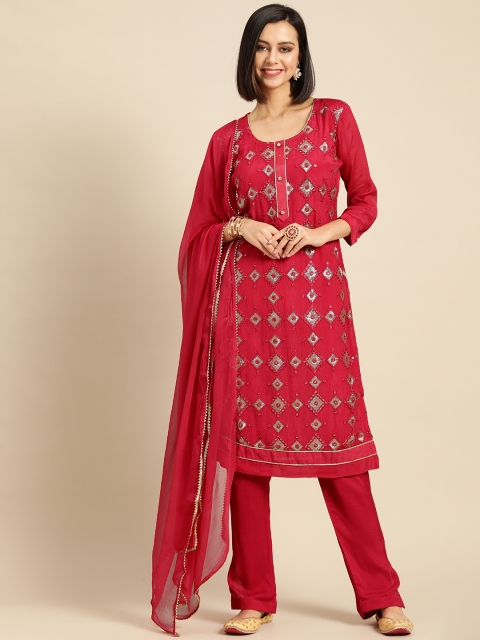 Shaily Women Coral Red Ethnic Motifs Embroidered Silk Chiffon Unstitched Dress Material
Shaily Women Coral Red Ethnic Motifs Embroidered Silk Chiffon Unstitched Dress Material