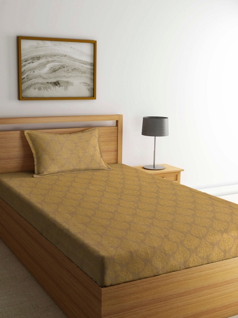 Arrabi Beige & Gold-Toned Ethnic Motifs 300 TC Cotton Single Bedsheet with 1 Pillow Covers
Arrabi Beige & Gold-Toned Ethnic Motifs 300 TC Cotton Single Bedsheet with 1 Pillow Covers