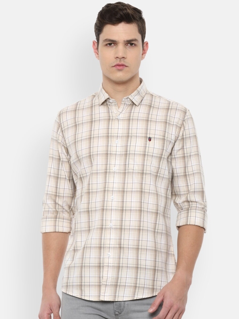 Louis Philippe Jeans Men Cream-Coloured & White Slim Fit Checked Pure Cotton Casual Shirt
Louis Philippe Jeans Men Cream-Coloured & White Slim Fit Checked Pure Cotton Casual Shirt