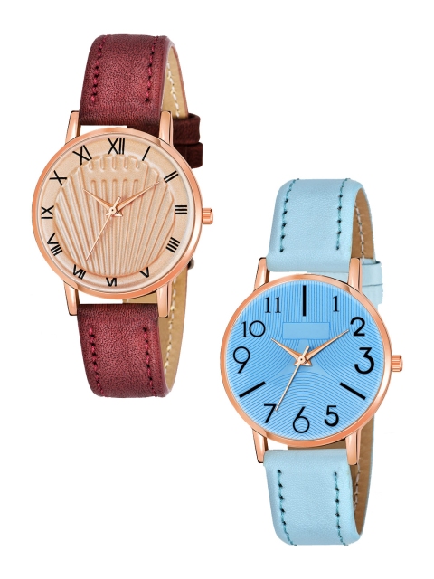 Rage Enterprise Women Pack Of 2 Red & Blue Brass Dial & Leather Straps Analogue Watch R-858-Red,859-Blue-Red,Blue
Rage Enterprise Women Pack Of 2 Red & Blue Brass Dial & Leather Straps Analogue Watch R-858-Red,859-Blue-Red,Blue