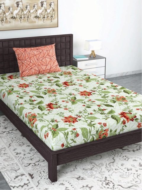 Divine Casa Green & Red Floral 144 TC Pure Cotton Single Bedsheet with 1 Pillow Covers
Divine Casa Green & Red Floral 144 TC Pure Cotton Single Bedsheet with 1 Pillow Covers