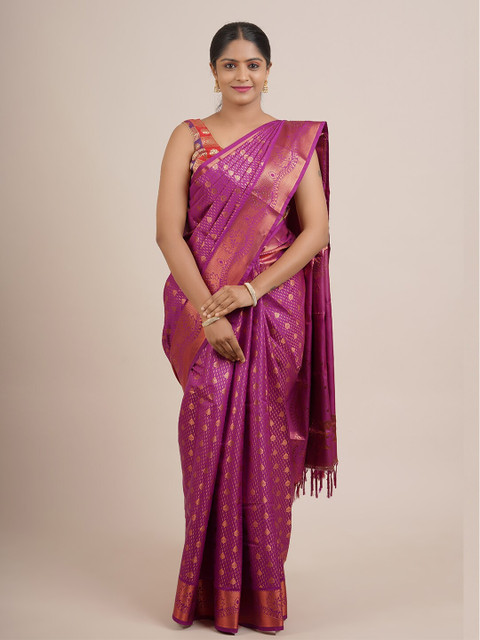 Pothys Purple & Rose Gold-Coloured Ethnic Motifs Pure Silk Saree
Pothys Purple & Rose Gold-Coloured Ethnic Motifs Pure Silk Saree