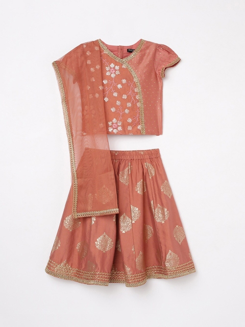 Melange by Lifestyle Girls Pink & Silver-Toned Printed Ready to Wear Lehenga & Blouse With Dupatta
Melange by Lifestyle Girls Pink & Silver-Toned Printed Ready to Wear Lehenga & Blouse With Dupatta